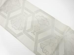 アンティーク　絽　亀甲花菱模様織り出し袋帯（材料）